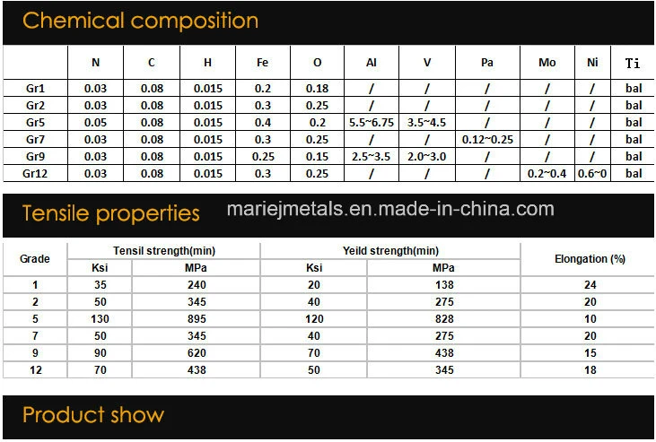 Titanium Alloy Bars Made in China